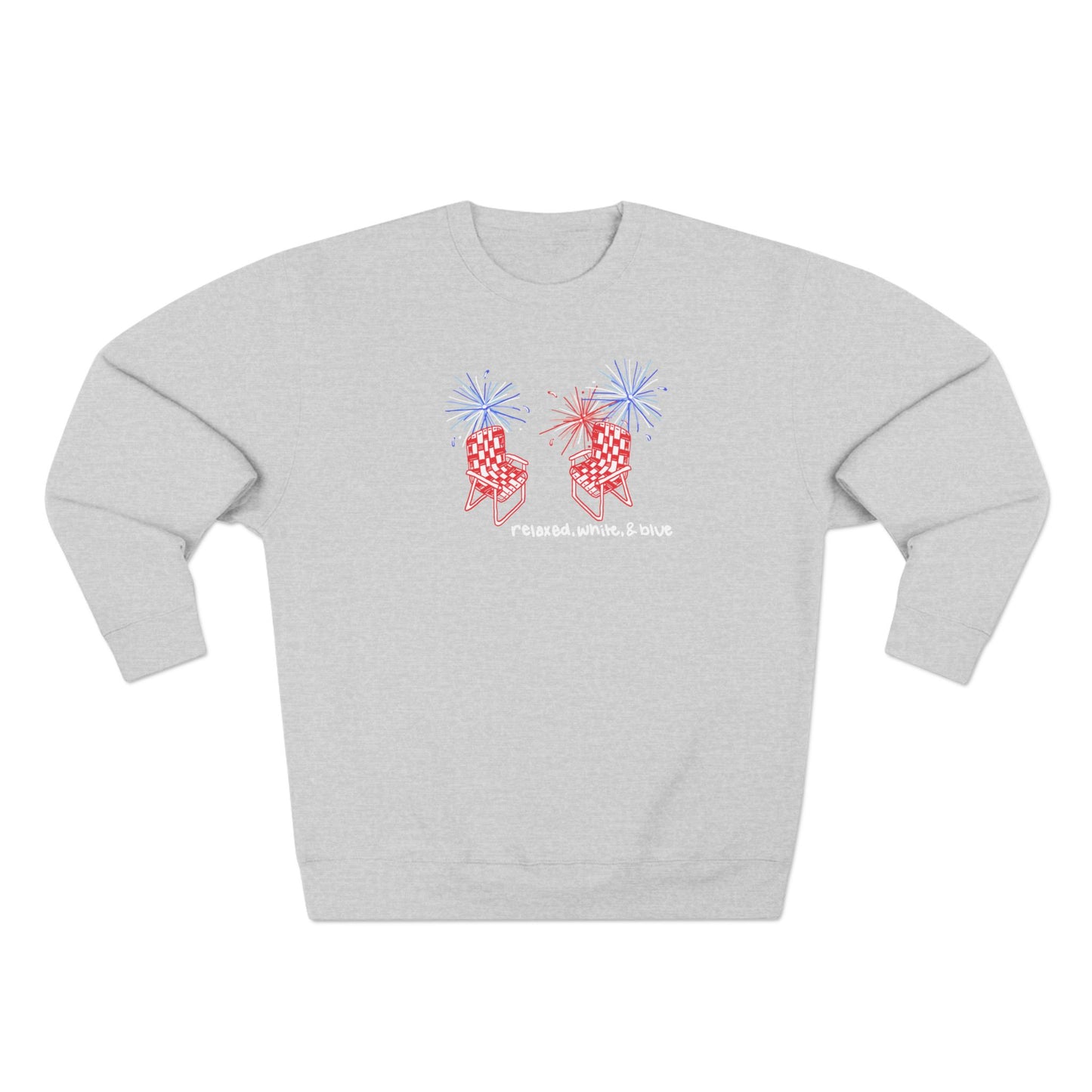 Relaxed, White, & Blue Crew