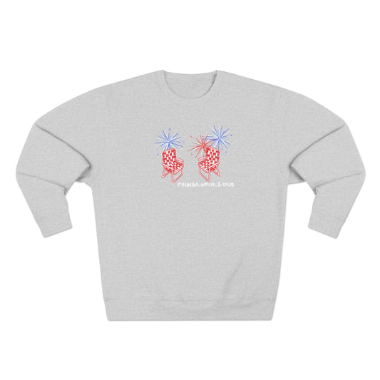 Relaxed, White, & Blue Crew